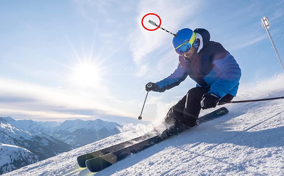 extreem skiën met insta360 unicorn mount