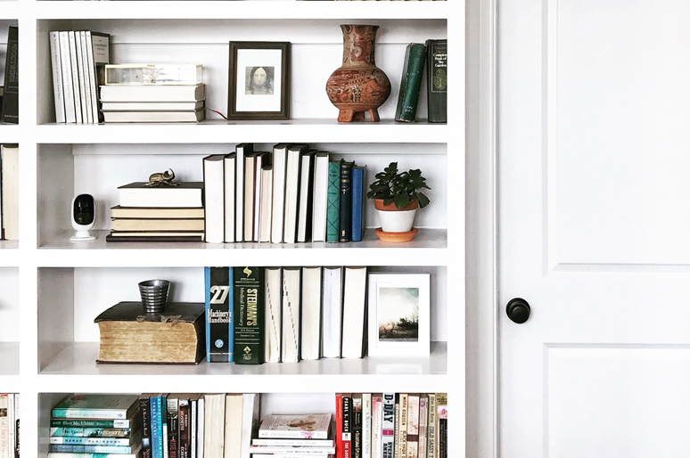 hidden camera in a bookshelf