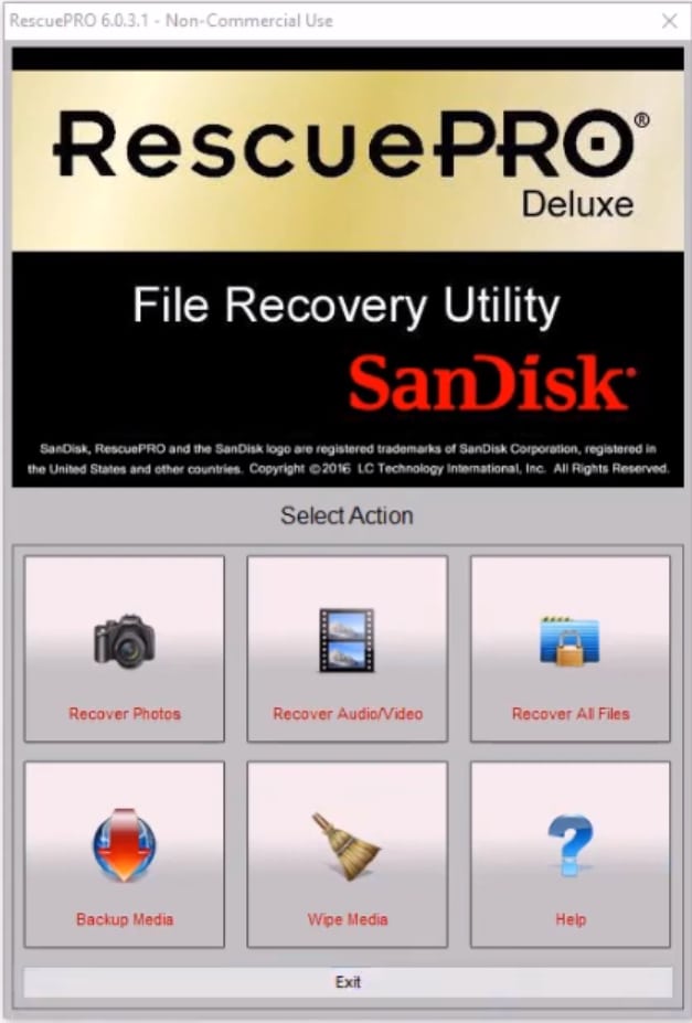 sandisk rescue pro