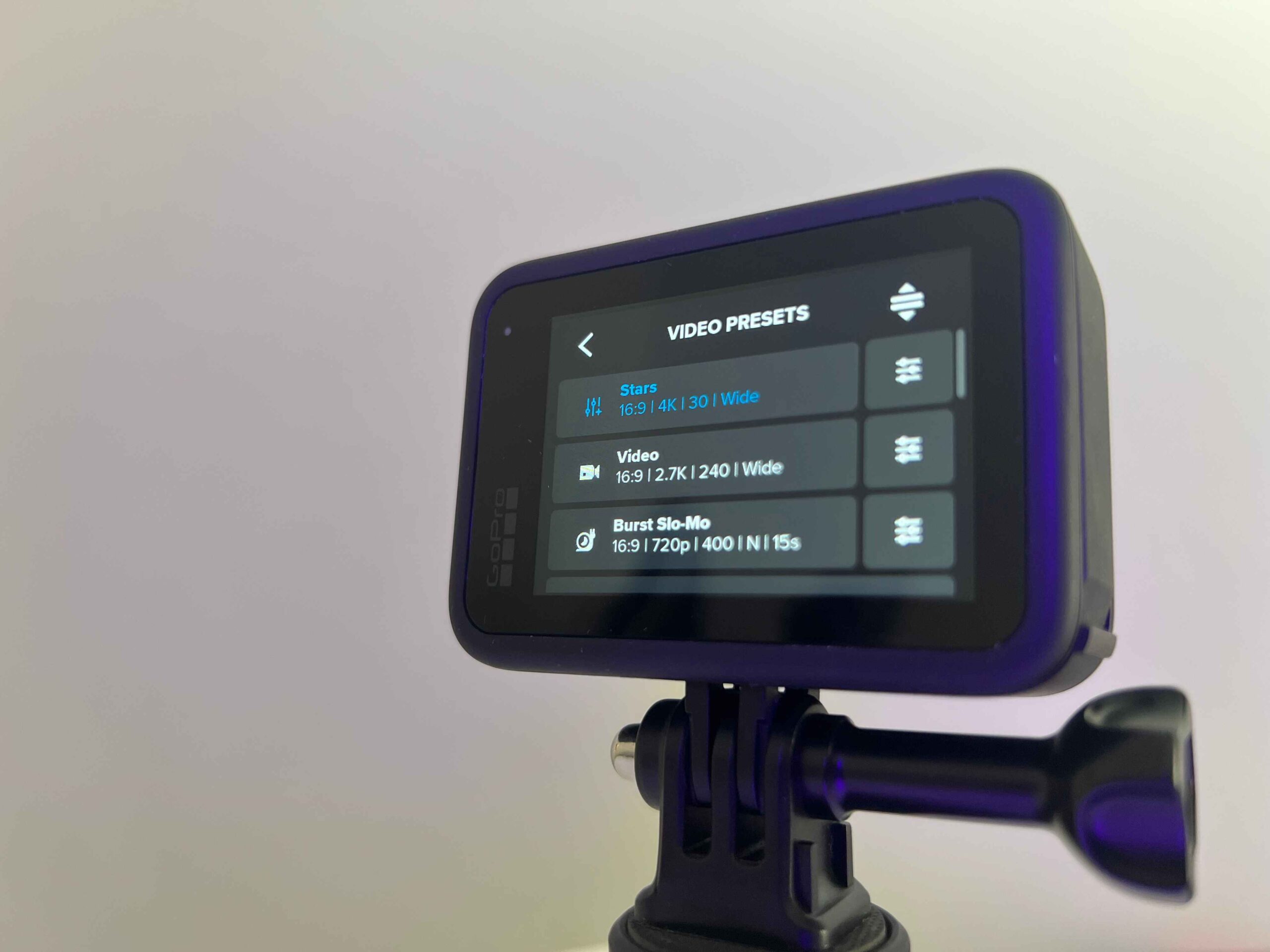 gopro hero 13 star video preset