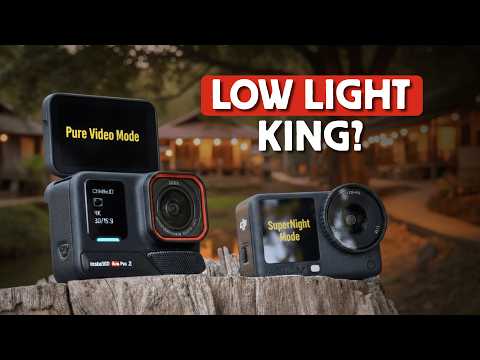 DJI Action 6 vs Insta360 Ace Pro 2 LOW LIGHT (Night Mode Test)