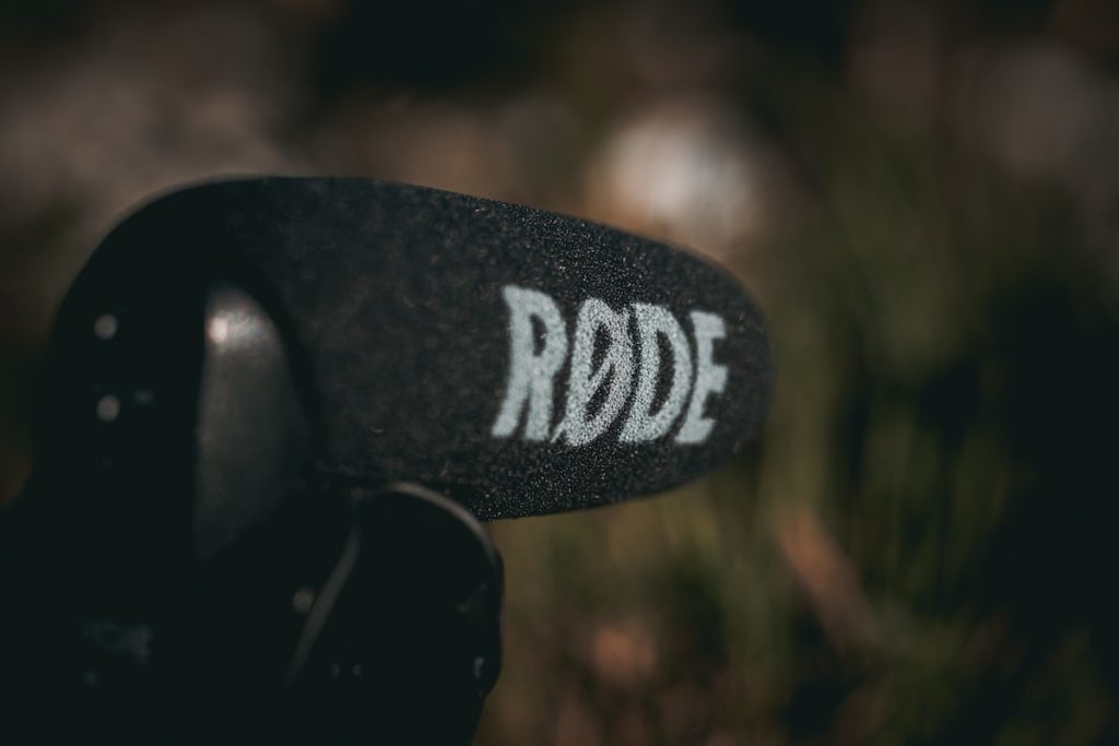 close up of RODE microphone