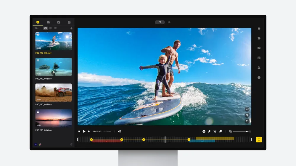 insta360 Studio interface