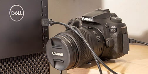 connect canon camera to computer