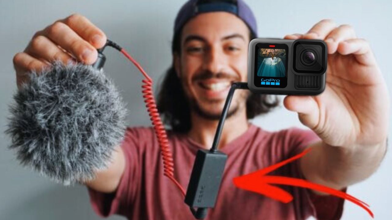 gopro hero 13 adaptador de microfone